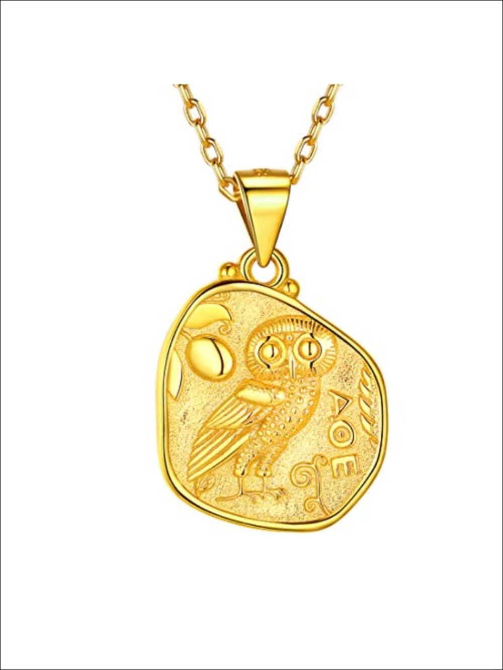 ChicSilver Coin Necklace Sterling Silver Dainty Pendant 18+2 inch Charm